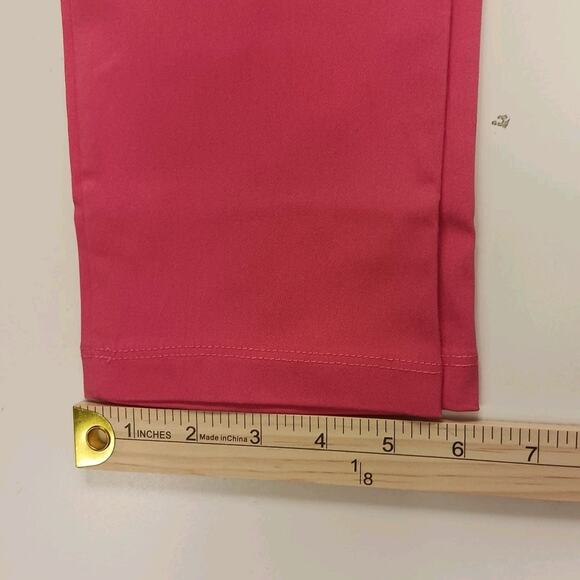 Clothing Ave Dress Pants Women's Large Pink Elastic Waist Button Accent Rayon - Picture 14 of 14